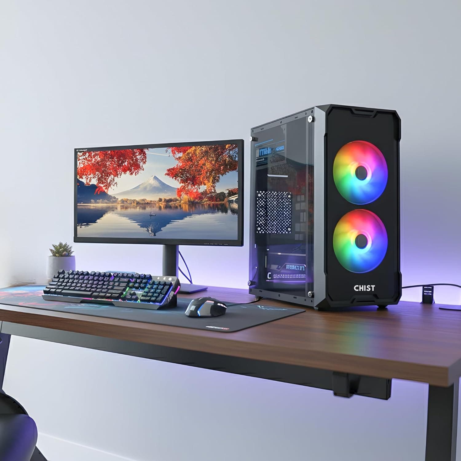 Completed custom desktop undergoing stress testing