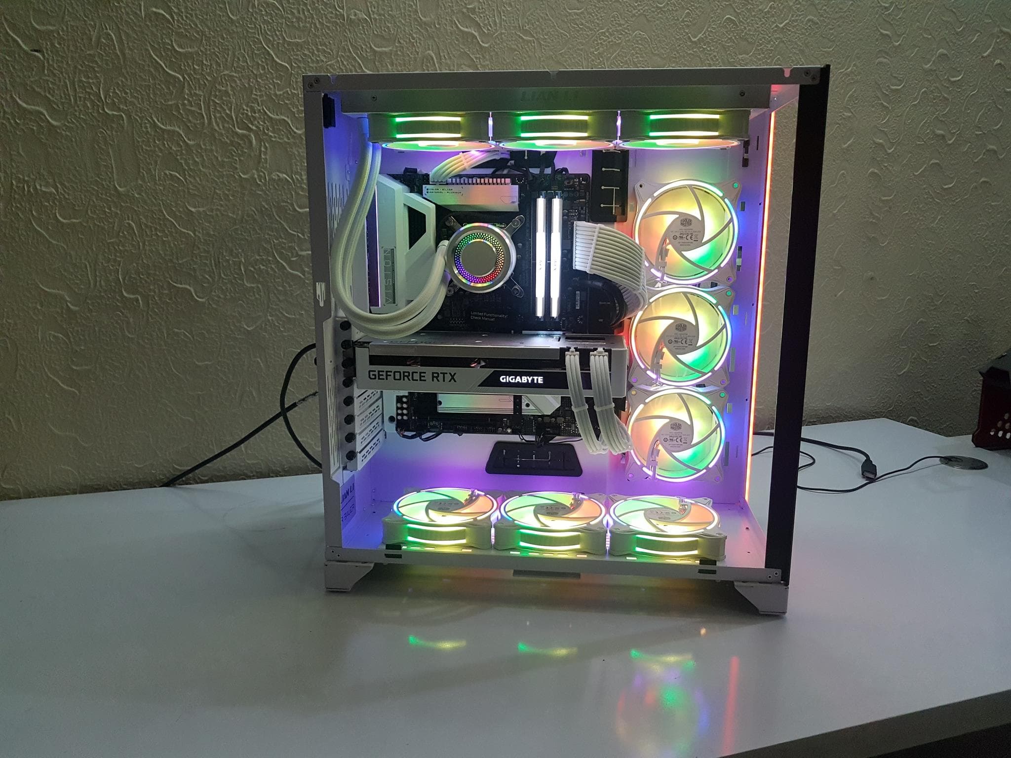 Completed custom desktop undergoing stress testing